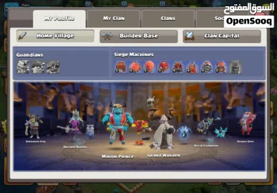 Clash of clans townhall 17 pretty maxed (th16) + th16 rushed base free 4
