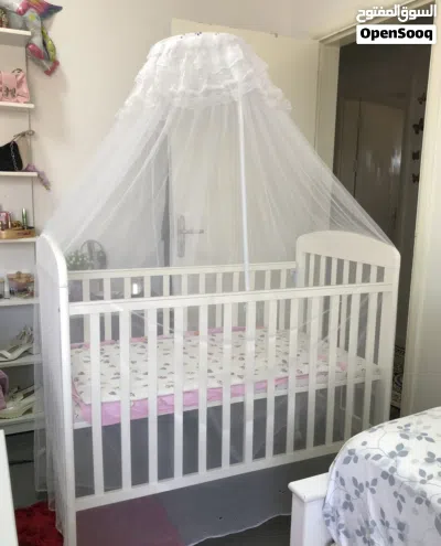Like-New Baby Plus Wooden Baby Bed 2