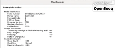 Macbook Air M1 16GB, 265GB, 2021 2