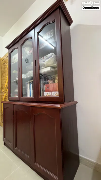 Wooden Glass Display Cupboard for Sale 2