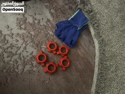 اثقال بي حالة الوكالة بار مع اوزان 15 kg مع عصا شابك بناتهم 3