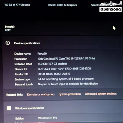 لابتوب لينوفو v15 مستعمل نظيف 100% 4