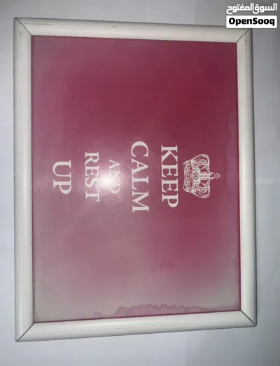 لوحة جدارية تحفيزية Keep Calm and Rest Up – تصميم مودرن بلون زهري مميز 2
