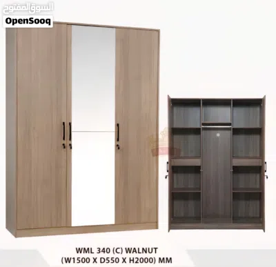 دولاب 3 باب تركي شامل تركيب 3