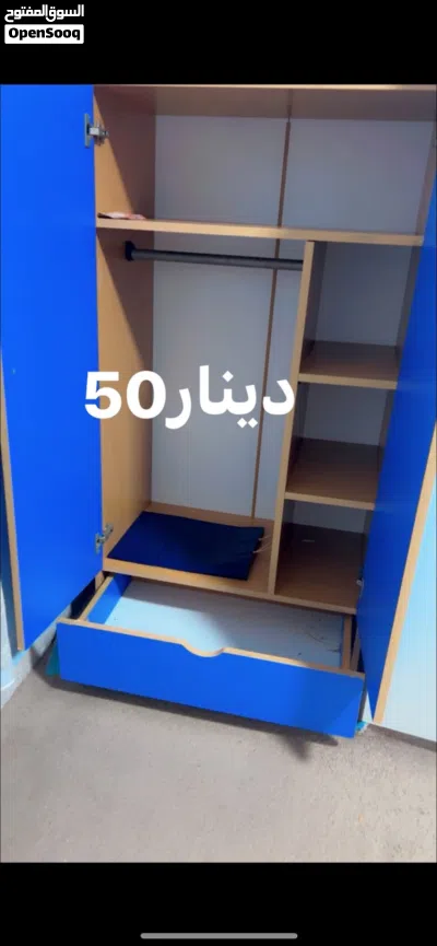 خزانة ايكيا لون ابيض قياس 1m*2m خزانة أطفال 3