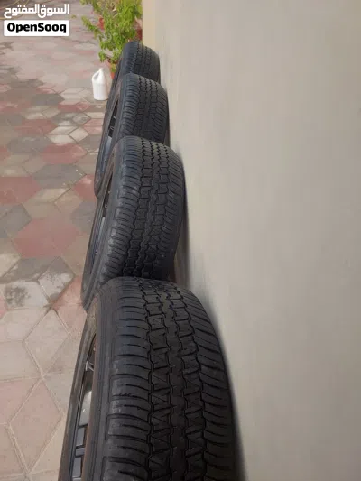 إطارات دنلوب مع رنجات ل شفروليه تاهو او سلفادور او افلانش موديل الاطارات 22 القياس 265 /65 /18 3