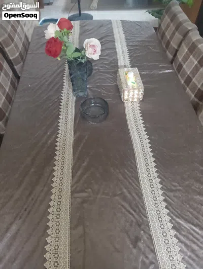 طاوله طعام كبيره لون بني (تتسع ل 8 كراسي) للبيع 3