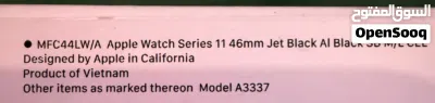 Apple watch 11 46mm GPS and cellular بحالة الجديد لون اسود مميز 4