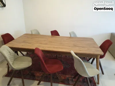 Urgent Sale modern 8 persons dinning set with 360_Degree rotating chairs 2