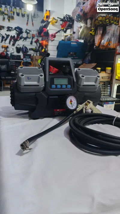 كمبريسر تعبئة تاير اطارات اربعة سلندر بستن يعبي تواير تعبأة التاير الكتروني كبير 12V Tire Inflator 4