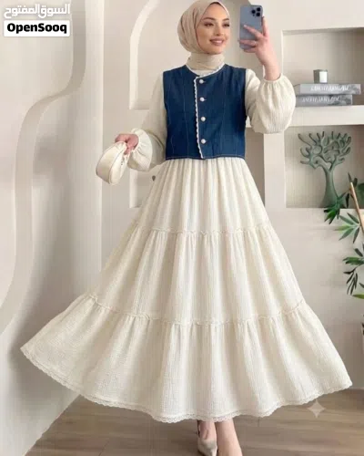فستان ستاتي قطعتين 3