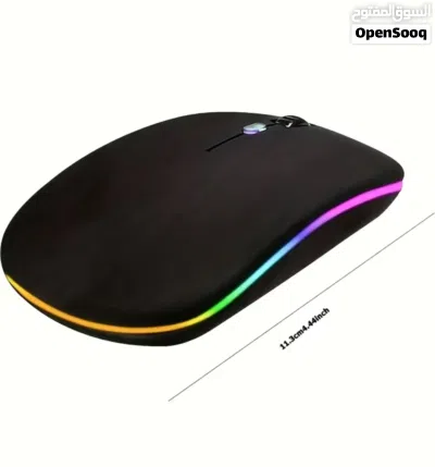 ماوس لاسلكي RGB بإضاءة ملونة رائعة حساسية قابلة للتعديل: 800 / 1200 / 1600 DPI 2