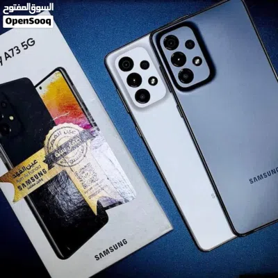 مستعمل اخو الجديد Samsung A73 5G رام 16 جيجا 256 أغراضة والكرتونه الأصلية متوفر توصيل 3