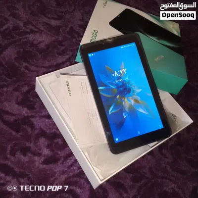جهاز لوحي موديو شاشة 7 إنش بسعة 128 جيجابايت بحالة ممتازة مع شاحن 3