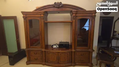 Classic Wooden TV Unit + Display Cabinets (4 pcs) – Negotiable 3