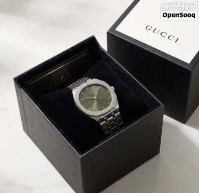 ساعة غوتشي الأصلية Gucci 25H (مينا زيتي مميز) – بحالة الوكالة (لبست مرتين فقط) 2