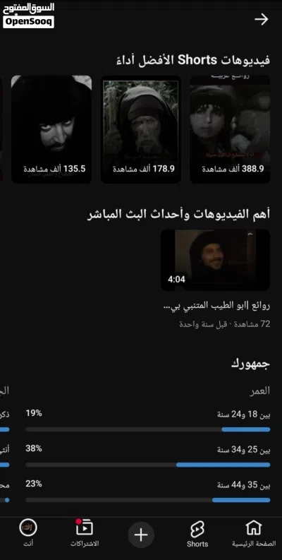حساب يوتيوب مميز وتفاعل ناري للبيع بداعي الاستعجال! 4