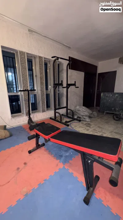 كرسي جيم يحمل وزن و متين و جيد جدا مستعمل ب حاله جديده 4