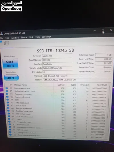 مستعمل M.2 SATA SSD 1T 3