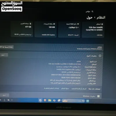 ASUS VivoBook X1502ZA i5-12500H SSD 512GB 4
