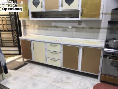 كاونتر مترين ونص طابقين مع سنك مرمر 2