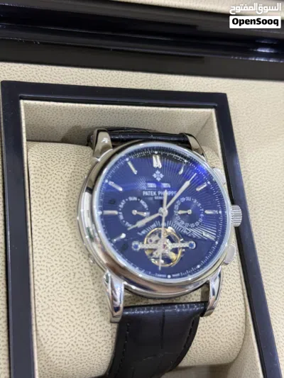 ساعة Patek Philippe فاخرة – توربيون أزرق جلد طبيعي – سوبر ماستر كوالتي VIP 3