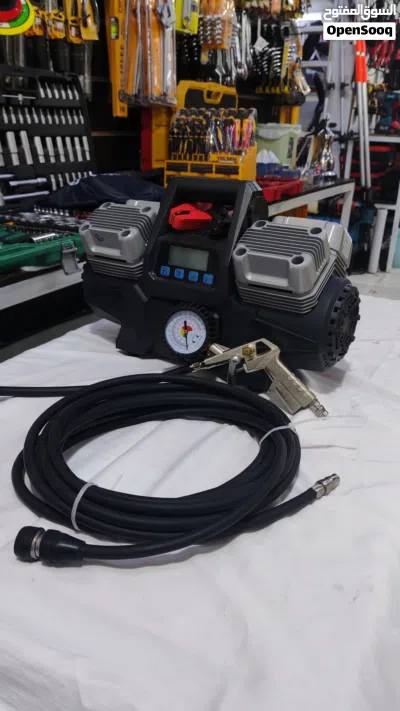 كمبريسر تعبئة تاير اطارات اربعة سلندر بستن يعبي تواير تعبأة التاير الكتروني كبير 12V Tire Inflator 3