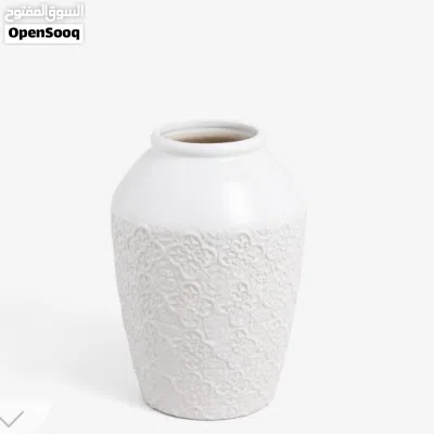مزهرية سيراميك منقوشة فاخرة Tile Embossed Ceramic Vase 4