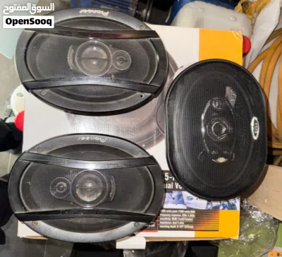 Full sound system:BOSS subs (new+used) + amps + speakers + cap + Pioneer + Kenwood + wires–550 AED 4