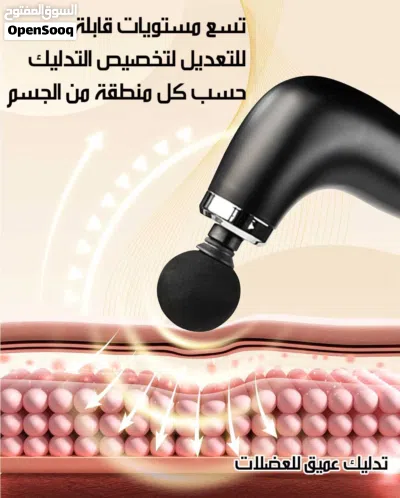 مساج عميق لإرخاء العضلات المشدودة زر تشغيل ذكي (One Click Start) 9 سرعات قابلة للتعديل حسب الح 4