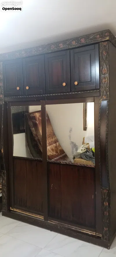خزانه خشب لاتيه مع كودمينه وتخت 3