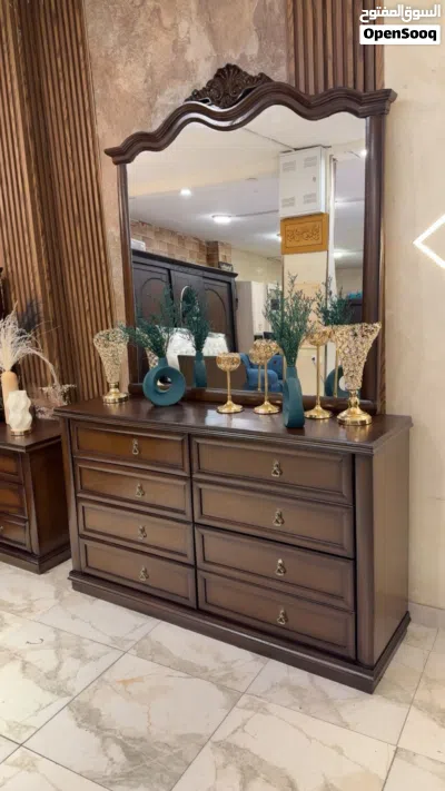 غرفة نوم ماستر راقيه و فخمه جداً خشب لاتيه 18 مع بلوط طبيعي و زان عمق 70_سم 4