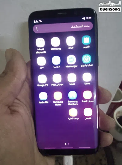موبايل سامسونج جالكسي S8 ممتاز سريع لون اسود للبيع ب45دينار للجادين على الرقم 3