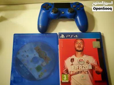 جهاز ps4 بلايستيشن 4 وشريط كناك وفيفا 20 ب 15ریال 2