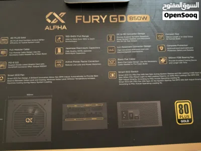 باور سبلاي Alpha Fury GD 850W Gold ATX 3.0 PCIe 5.0 شبه جديد 2