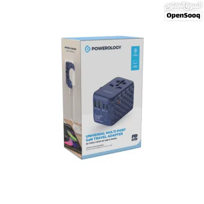 محول سفر متعدد المنافذ من باورولوجي PD 65 وات (3 منافذ من النوع C / 2 منافذ USB-A) 3