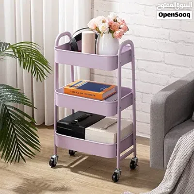 3 tier metal rack for office and home use with wheels 2