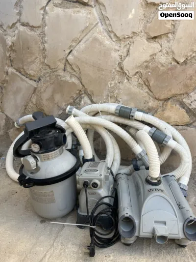 مسبح عائلي منزلي الحجم INTEX 488×244×107 بهيكل فولاذي 3