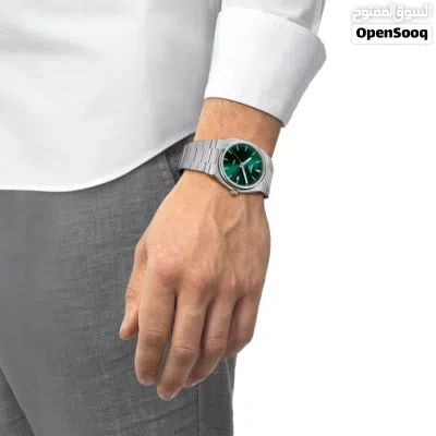 ساعة تيسوت جديده رجاليه الاصليه TISSOT NEW PRX 40mm green dail original 3