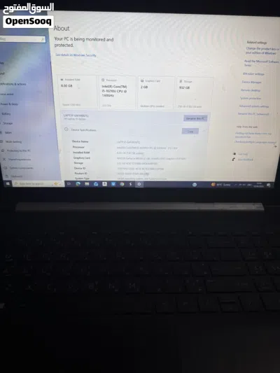 لابتوب hp مستعمل حاله جبده المواصفات في الصورة 2