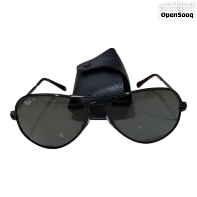Ray-Ban RB3925 Aviator Max Polarized Sunglasses Black 002/48 62-16 Italy w/ Case 4