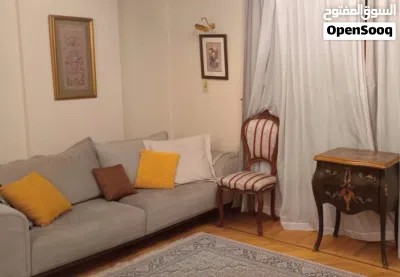 شقة مفروشة للإيجار زهراء المعادي 3 غرف وريسبشن مكيفة بالكامل مدة طويلة فقط 2