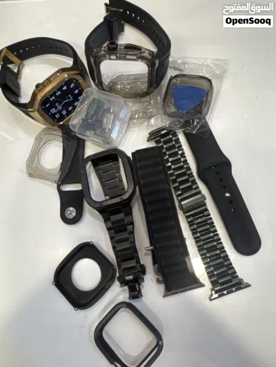 Apple Watch Nike Series 7 45mm + أكثر من 8 أساور وإكسسوارات + حماية كاملة 3