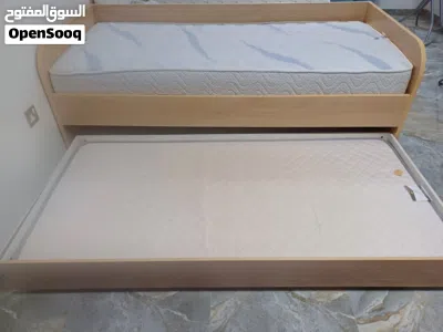 Twin size bed frame and mattress with an underbed 4