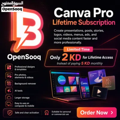Limited offer: Canva Pro lifetime subscription, suitable for daily work, content creators,designers 2