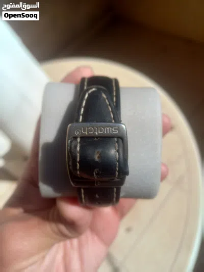 ساعه سواتش بسعر (SWATCH ( 45 كستك جلد طبيعي 3