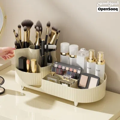 Organisateur de Maquillage Rotatif à 360° Deux Zones - منظم المكياج والأدوات الدوار 360 درجة 2