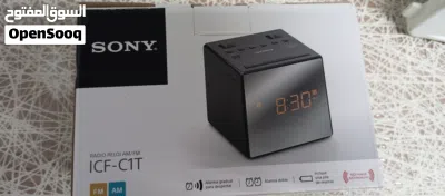 ساعه ديجيتال مع منبه وراديو اضاءه ليد لون اسود تعمل على الكهرباء والبطاريات 2