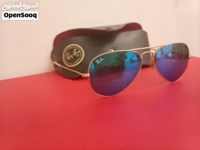 نظارات RayBan عدد 2 الذهبي والأسود. إيطالي وشرط أصلي مو درجه اوله مقاس 58 4
