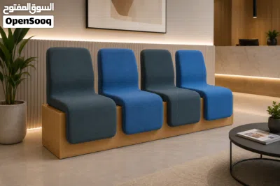 كرسي انتظار أو كرسي استقبال مودرن مزدوج (Two-Seater Waiting Bench) مريح للجسات الطويلة كل الجديد ع . 4